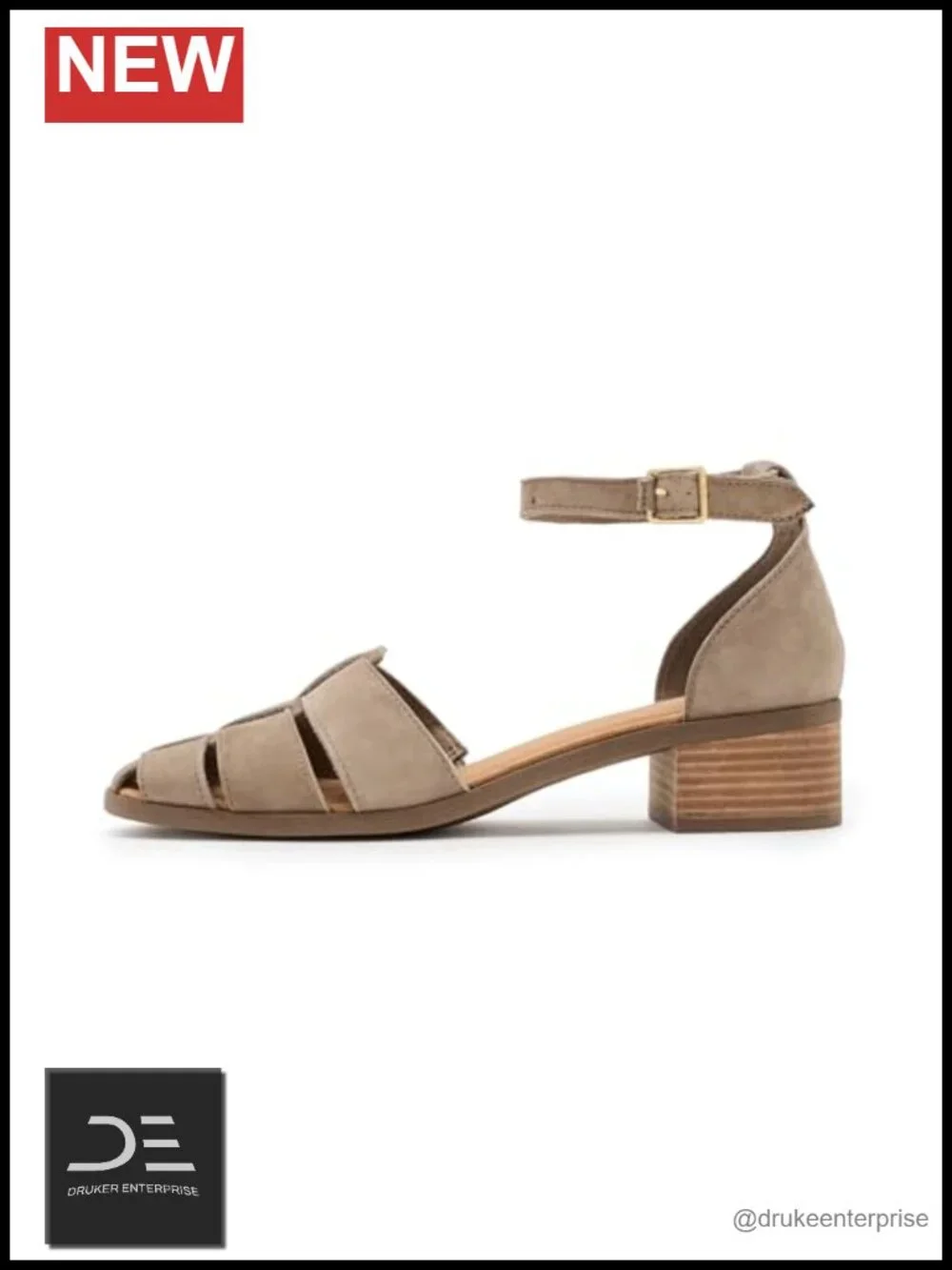 TOMS Women's Jaclyn Fisherman Block Heel Sandal with CloudBound Foam Insoles